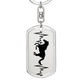 Horse Heartbeat Personalized Engraved Dog Tag Keychain - Mallard Moon Gift Shop