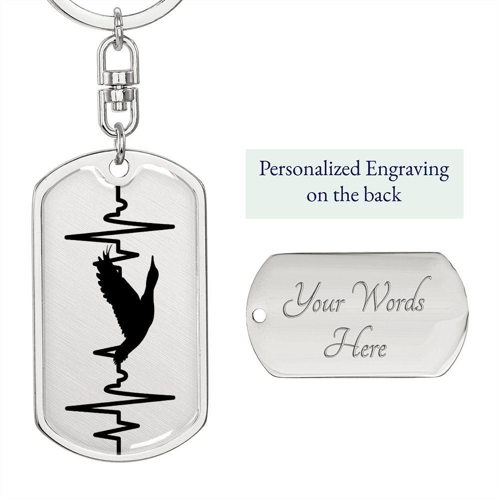 Duck Personalized Engraved Dog Tag Keychain - Mallard Moon Gift Shop