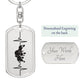 Bowling Personalized Engraved Dog Tag Keychain - Mallard Moon Gift Shop