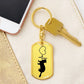 Ferret Love Personalized Engraved Dog Tag Keychain - Mallard Moon Gift Shop