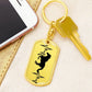 Horse Heartbeat Personalized Engraved Dog Tag Keychain - Mallard Moon Gift Shop