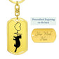 Ferret Love Personalized Engraved Dog Tag Keychain - Mallard Moon Gift Shop