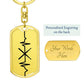 Drumsticks Personalized Engraved Dog Tag Keychain - Mallard Moon Gift Shop