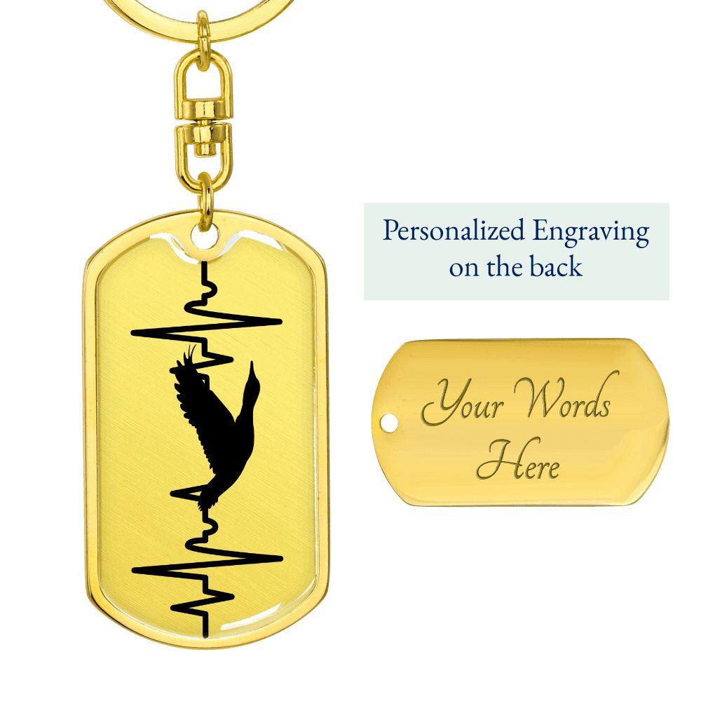 Duck Personalized Engraved Dog Tag Keychain - Mallard Moon Gift Shop