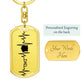 Police Dad Personalized Engraved Dog Tag Keychain - Mallard Moon Gift Shop