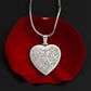 Elephant Mandela Engraved Heart Necklace - Mallard Moon Gift Shop