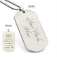 Gift For Dad Engraved Dog Tag Necklace - Mallard Moon Gift Shop