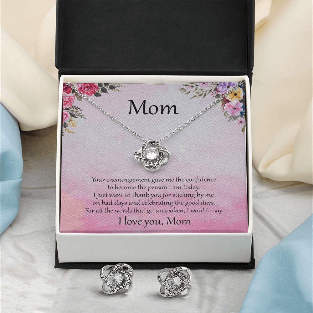 Gift for Mom Necklace Earring Set Birthday Mother's Day Special Occasion - Mallard Moon Gift Shop