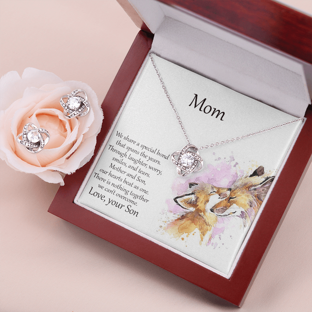 Mom Gift from Son CZ Necklace and Earring Set - Mallard Moon Gift Shop