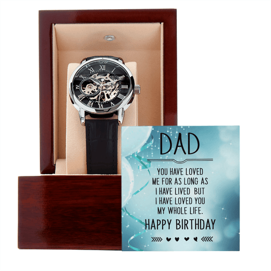 Dad Birthday Gift Openwork Wristwatch - Mallard Moon Gift Shop