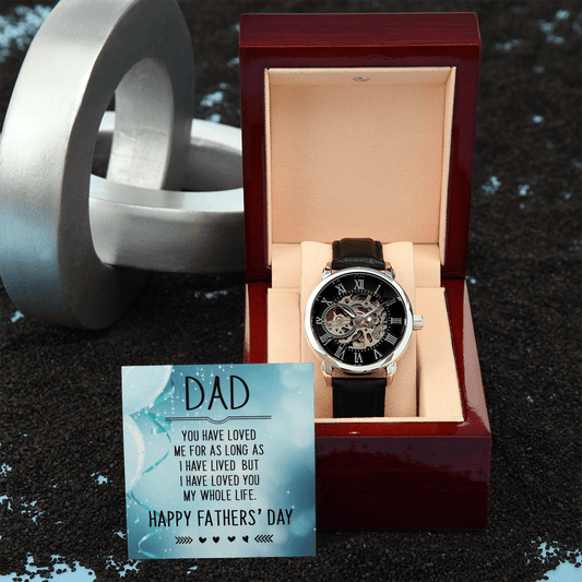 Happy Father's Day Gift Openwork Watch - Mallard Moon Gift Shop