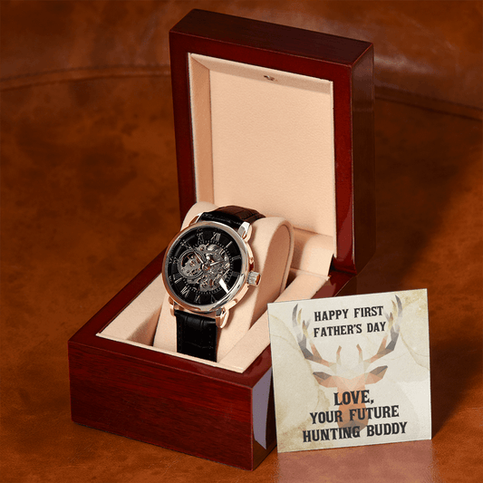 First Father's Day Gift from Future Hunting Buddy Openwork Watch - Mallard Moon Gift Shop