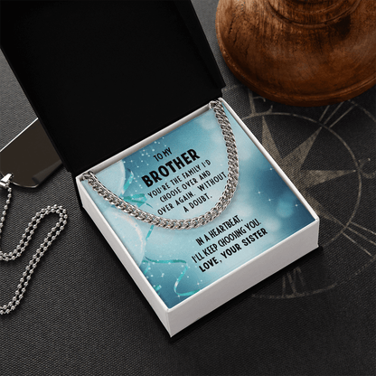 Brother Birthday Gift from Sister Cuban Link Chain Necklace - Mallard Moon Gift Shop