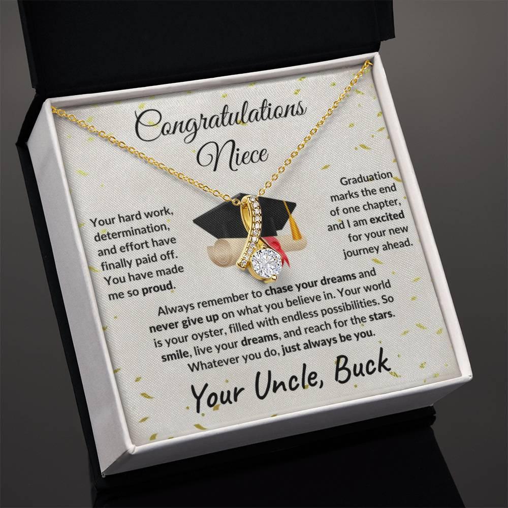 Niece Graduation Class 2023 Congratulations from Aunt and Uncle Pendant Necklace