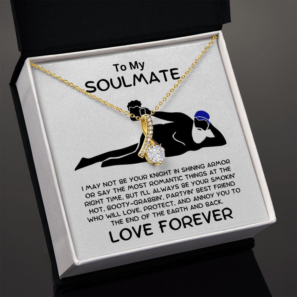 Gift for Soulmate - Not Your Knight in Shining Armor - Pendant Necklace - Mallard Moon Gift Shop