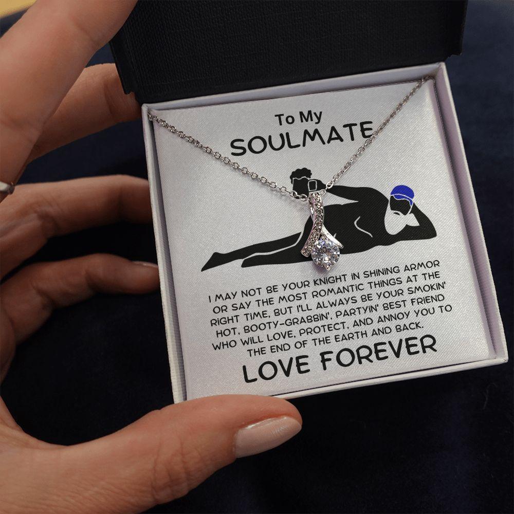 Gift for Soulmate - Not Your Knight in Shining Armor - Pendant Necklace - Mallard Moon Gift Shop
