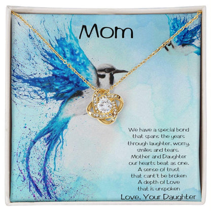 Gift for Mom from Daughter Love Knot Pendant Necklace - Mallard Moon Gift Shop