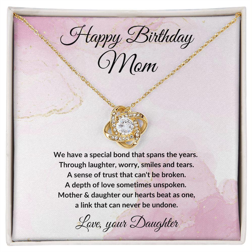 Birthday Gift for Mom - A Special Bond - Love Knot Necklace - Mallard Moon Gift Shop