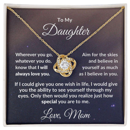 Gift for Daughter from Mom - I Believe in You - Love Knot Message Card Gift Box - Mallard Moon Gift Shop