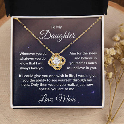 Gift for Daughter from Mom - I Believe in You - Love Knot Message Card Gift Box - Mallard Moon Gift Shop