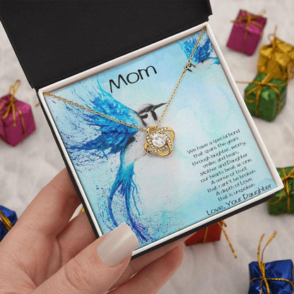 Gift for Mom from Daughter Love Knot Pendant Necklace - Mallard Moon Gift Shop