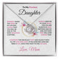 To My Precious Daughter Love Knot Necklace with Message Card and Gift Box - Mallard Moon Gift Shop