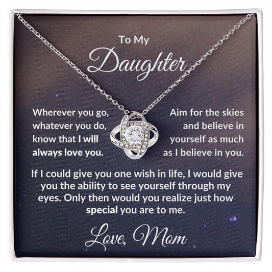Gift for Daughter from Mom - I Believe in You - Love Knot Message Card Gift Box - Mallard Moon Gift Shop