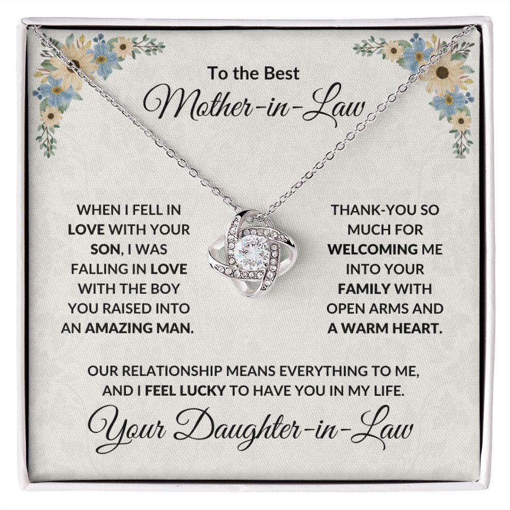 Gift for Mother-in-Law Love Knot Necklace from Daughter-in-Law - Mallard Moon Gift Shop