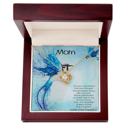 Gift for Mom from Daughter Love Knot Pendant Necklace - Mallard Moon Gift Shop