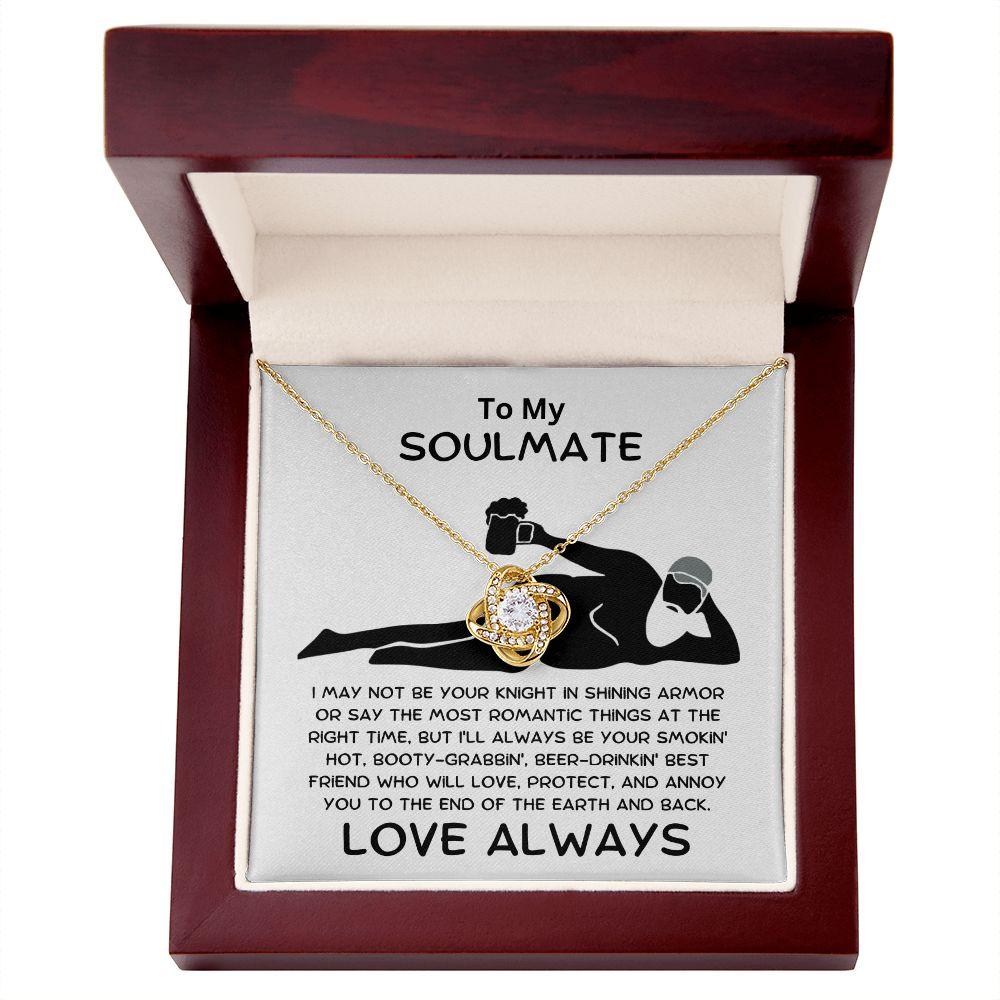 Gift for Soulmate - Smokin' Hot Love Knot Necklace - Mallard Moon Gift Shop