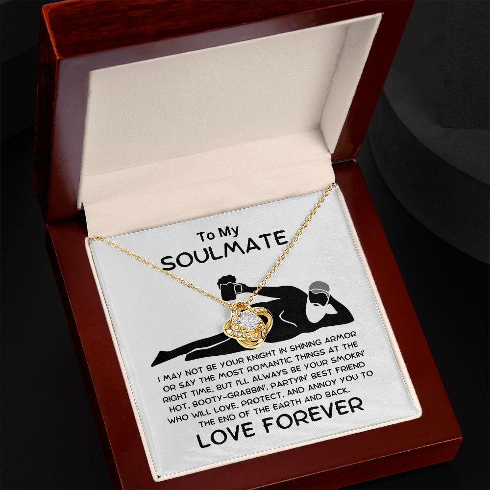 Gift for Soulmate - Smokin' Hot - Knight in Shining Armor - Love Knot Pendant Necklace - Mallard Moon Gift Shop