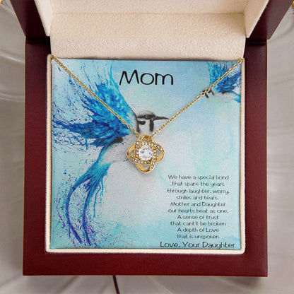 Gift for Mom from Daughter Love Knot Pendant Necklace - Mallard Moon Gift Shop