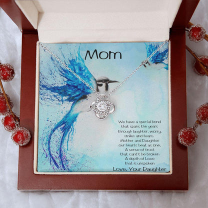 Gift for Mom from Daughter Love Knot Pendant Necklace - Mallard Moon Gift Shop