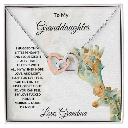 Gift for Granddaughter Interlocking Hearts Necklace - Mallard Moon Gift Shop