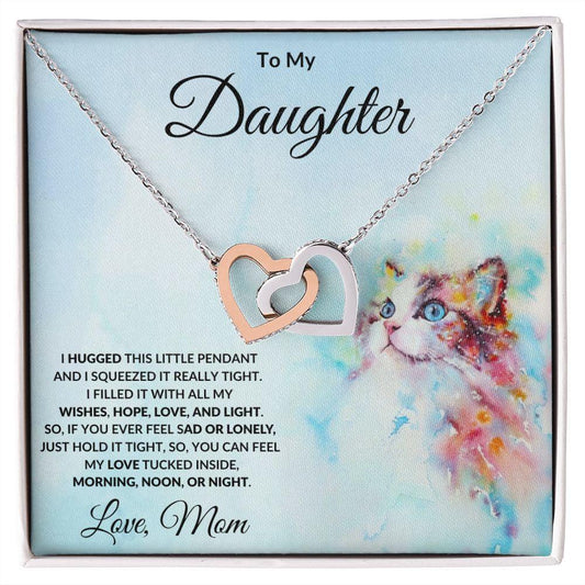 Gift for Young Daughter Hearts Pendant Necklace - Mallard Moon Gift Shop