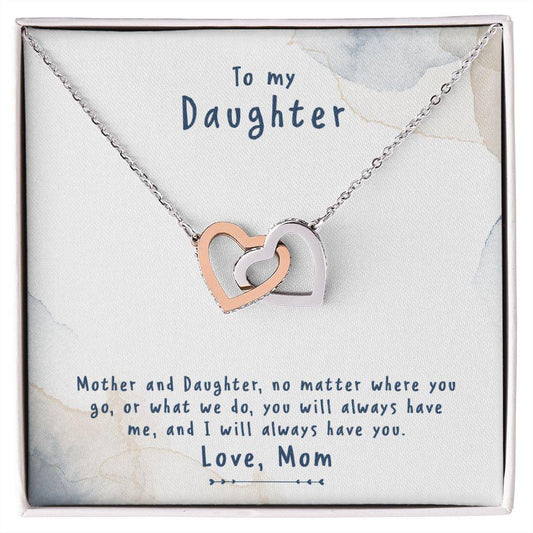 Mother and Daughter Gift Interlocking Hearts Necklace - Mallard Moon Gift Shop