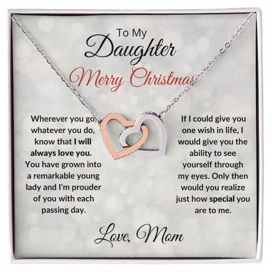 Daughter Christmas Gift from Mom Interlocking Hearts Neckace - Mallard Moon Gift Shop
