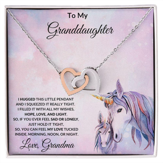 Granddaughter Gift From Grandma Unicorn Message Card - Mallard Moon Gift Shop