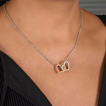 Christmas Gift for Granddaughter Interlocking Hearts Pendant Necklace - Mallard Moon Gift Shop