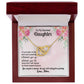 Dearest Daughter Interlocking Hearts Necklace - Mallard Moon Gift Shop
