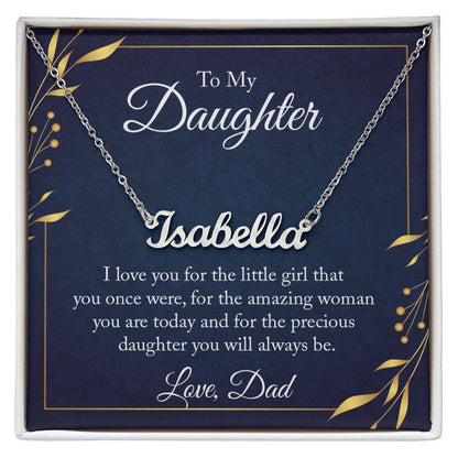 Daughter Gift Personalized Name Necklace - Mallard Moon Gift Shop