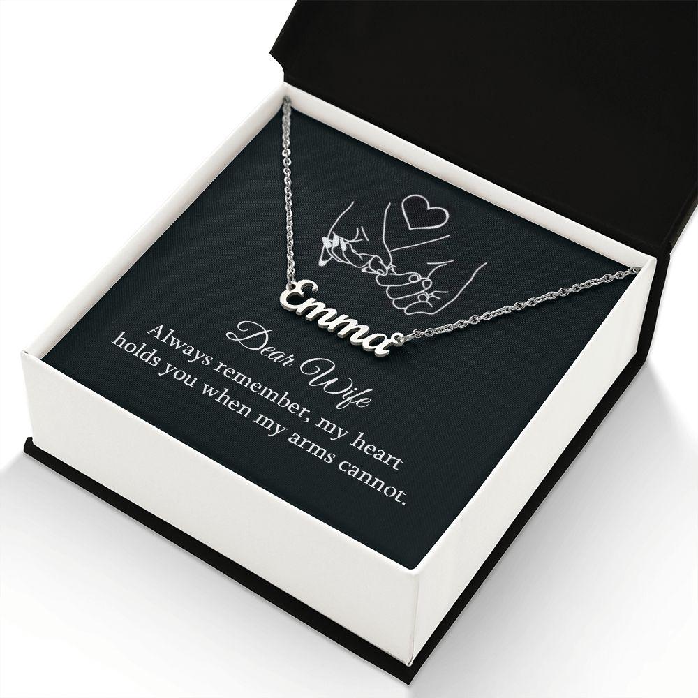 Dear Wife Always Remember Personalized Name Necklace - Mallard Moon Gift Shop