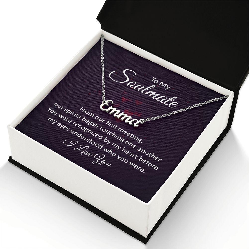 To My Soulmate - Our Spirits Touch One Another - Personalized Name Nec –  Mallard Moon Gift Shop