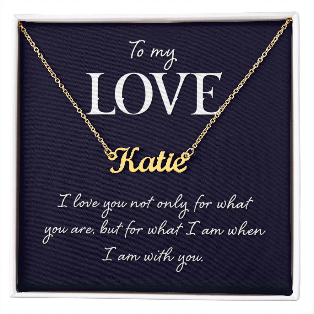 To My Love Personalized Name Necklace - Mallard Moon Gift Shop