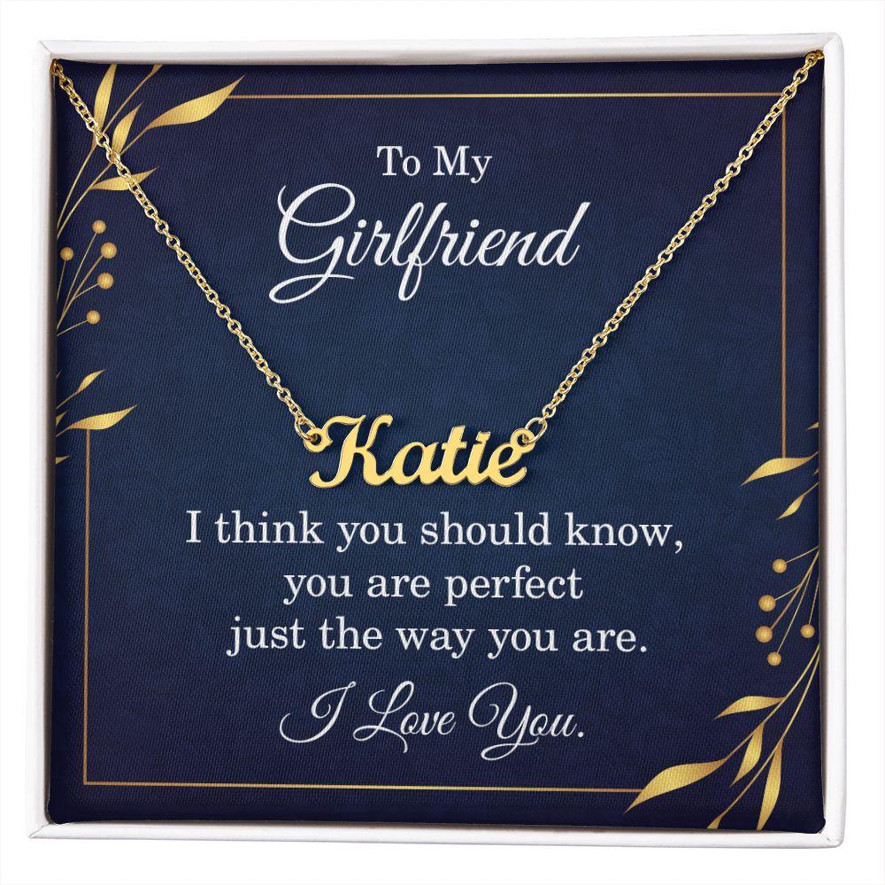 Gift for Girlfriend Personalized Name Necklace - Mallard Moon Gift Shop