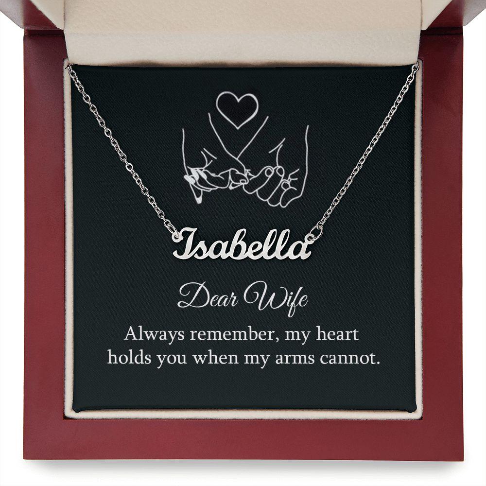 Dear Wife Always Remember Personalized Name Necklace - Mallard Moon Gift Shop