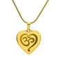 Namaste Engraved Heart Necklace - Mallard Moon Gift Shop