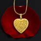 Elephant Mandela Engraved Heart Necklace - Mallard Moon Gift Shop