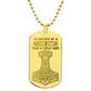 Mjolnir Viking Engraved Dog Tag Necklace I'd Rather Be A Good Man Than A Great King - Mallard Moon Gift Shop