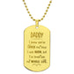 Gift For Dad Engraved Dog Tag Necklace - Mallard Moon Gift Shop